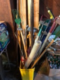 Group of Wood, Yard Tools, Golf Clubs and More!