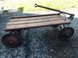 Antique Child's Wagon W/Hand Brake-Very Unusual