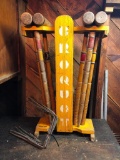 Unusual Vintage Croquet Set