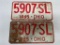 Set Of 1965 Ohio License Plates