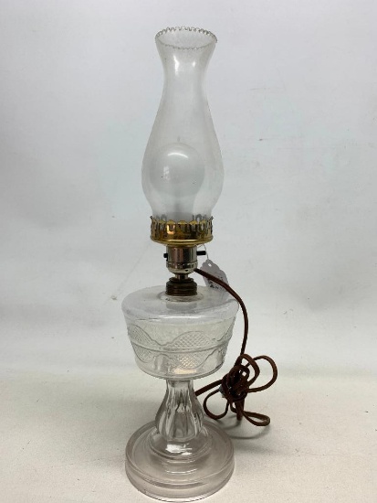 Antique Oil lamp-Has Been Electrified