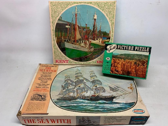 Vintage Sea Witch Model Boat In Box + Some Extra's