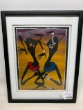 Contemporary Oil On Canvas Of African Dancers