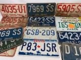Group of 1963-1967 License Plates + Newer Plates From Texas & Florida