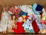 Group Of 60's Plastic Dolls & Doll Clothes