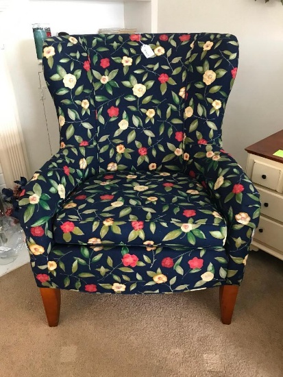 Ethan Allen Upholstered Chair W/Arm Covers