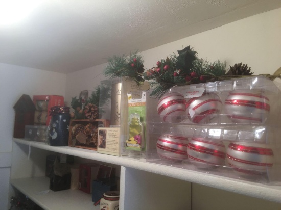Top Shelf of Christmas Decorations!