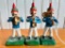 (3) Hand Painted Plaster Band Members