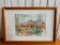 Framed Watercolor Of building Is Artist Signed