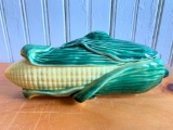 Shawnee-Look Figural Corn Butter Holder W/Lid