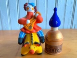 Hand Painted Musician Riding A Pig + Wooden Steeple (Both From Russia)