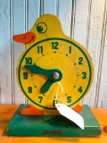 Vintage Playskool Figural Duck Clock