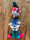 Vintage Cloth Clown Doll