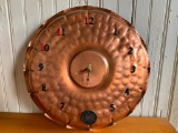 Copper Wall Clock W/1904 Morgan Dollar Is Battery Operated