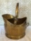 English Hammered Brass Bucket W/Handle