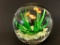 Glass Paperweight W/Fish