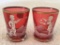 (2) Vintage Bohemian Glasses W/Mary Gregory Design