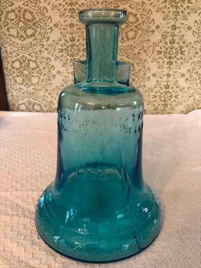 Italian Blue Glass Figural Bell Bottle