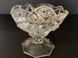 Early Pressed Glass Open Compote