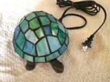 Contemporary Leaded Glass Style Turtle Nightlight