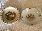 Antique Child's ABC Bowl & Jack & Jill Bowl