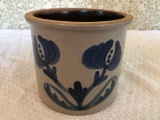 1990 Bybee Pottery Crock W/Cobalt Decoration