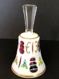 Bohemian Crystal Cased Glass Bell