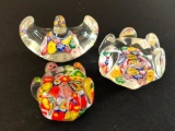 (3) Small Mini Paperweights