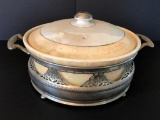 Vintage Royal Rochester Baking/Serving Dish In Holder