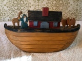 Wooden Carved Noah's Ark By Betsy Williams, Local Fairborn Artist