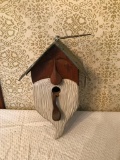 Hand Crafted Bird House W/Man Smoking A Pipe