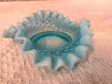 Opalescent Hobnail Triangular Dish