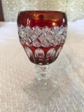 Westmoreland Ruby Flash Wine Glass