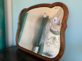 Beveled Wall Mirror In Maple Frame