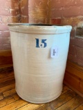 Antique Stoneware 15 Gal. Crock W/Crack