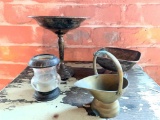 Sterling Compote, Toothpick Holder, & Small Bowl