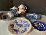 Group Of Blue & White Transferware