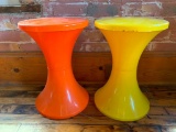(2) Colorful Plastic Stools/Stands