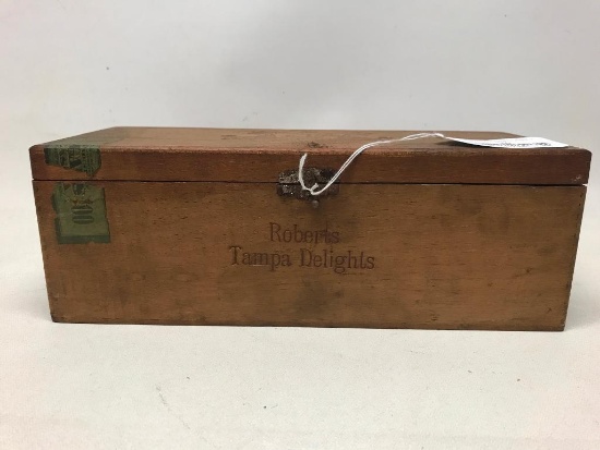 Vintage "Roberts" Wooden Cigar Box