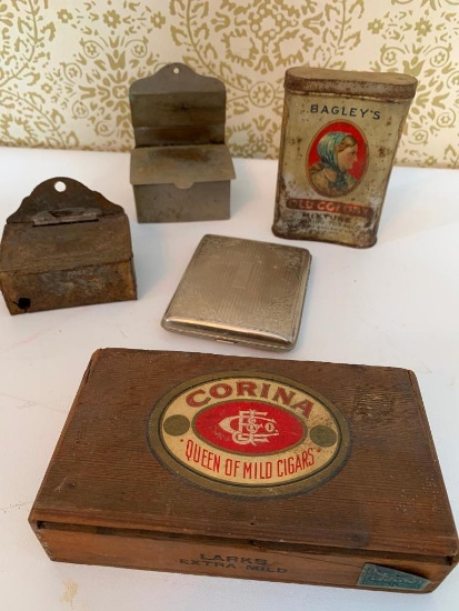 Vintage Tobacco Tins & Match Holders