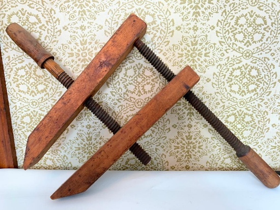 Vintage Wooden Screw Clamp