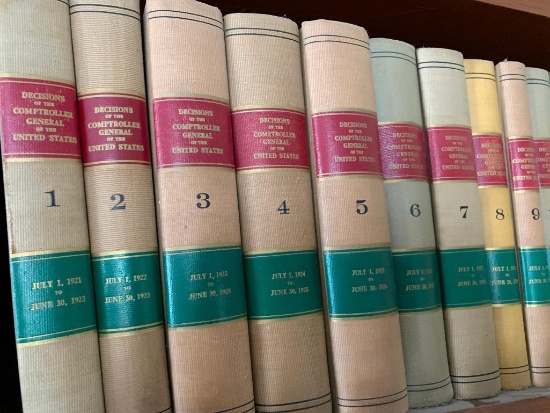 (19) Volumes "Decisions Of The Controller General Of The United States"