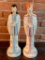 Vintage Hand Painted Ceramic Figures Of Oriental Couple