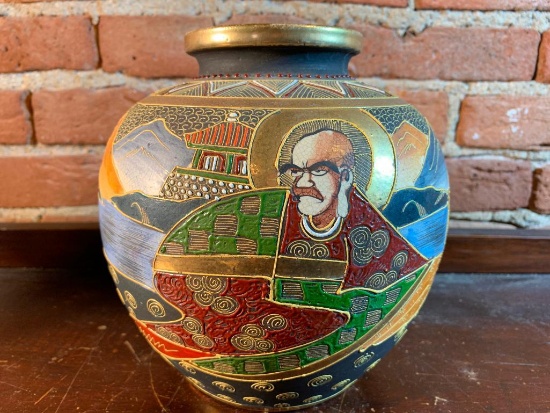 Nice Hand Painted Oriental Vase