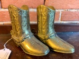 Brass Cowboy Boots