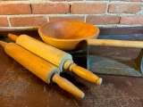 Group Of Wooden Kitchen Items