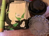 Service For (4), (2) Sets Of Place Mats, & Egg Tray