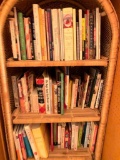 Wicker Shelf Loaded W/Cookbooks