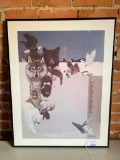 Framed & Artist Signed Cassandra Graham Poster W/Wildlife