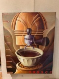 Print On Canvas Of Hot Coffee